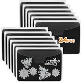 UNIMEIX 24 Pcs Magnetic Sheets for Die Storage Stamp and Die Storage Pockets Die Cut Storage for Card Making (12 Pcs Sheets+ 12 Pcs Bags, 0.8 mm Thickness