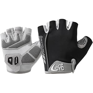 Half Finger Cycling Gloves, 77.8% Nylon 22.2% Spandex, Breathable Anti-Slip Shock-Absorbing, Quick Dry Sun Protection, for Me