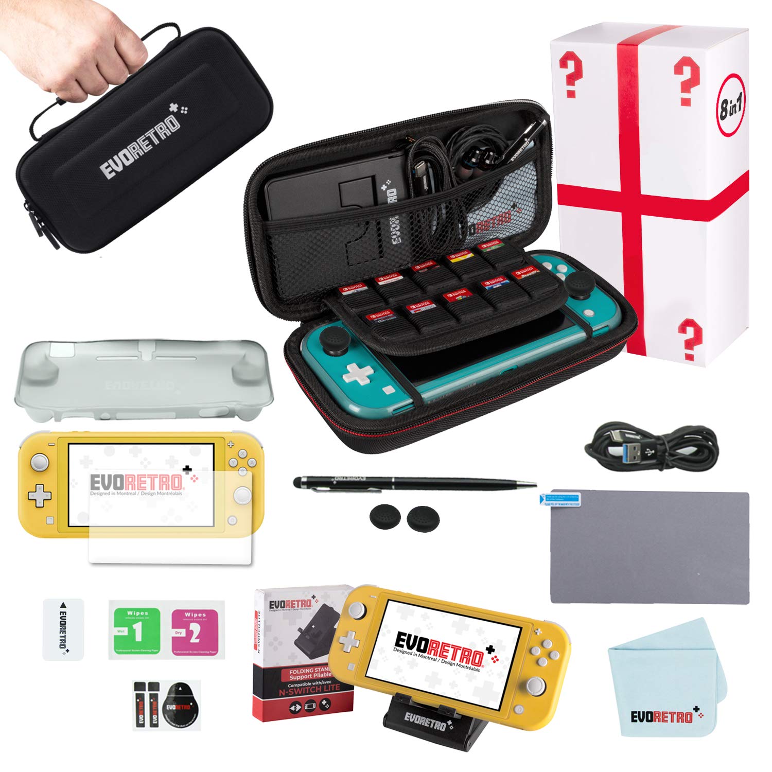 Mua Protective Starter Kit for Nintendo Switch Lite with Complete Bundle Accessories (Black