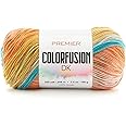 Premier Yarns Colorfusion DK Weight Yarn, Acrylic Yarn with Colorful Self-Striping Hues, Machine-Washable, Painted Desert, 3.5 oz, 325 Yards