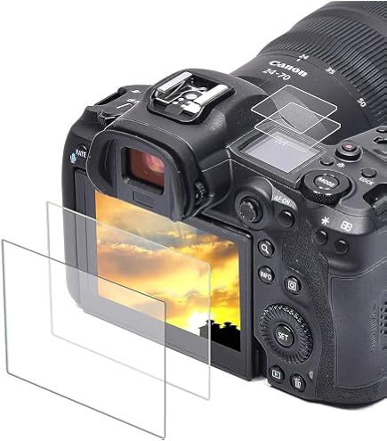 Protecteurs D'écran Verre Trempé Pour Canon EOS R1 - Lot De 2 + 2 Protecteurs Supérieurs - Dureté 9H, Anti-rayures