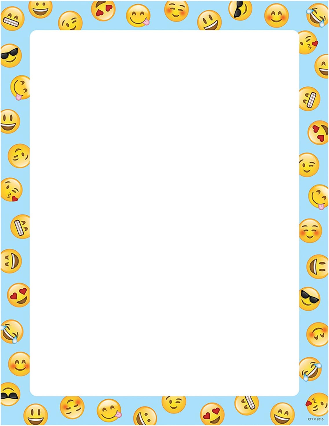 Creative Teaching Press Stationery Emoji Fun Designer Printer Paper