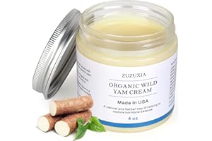 Organic Wild Yam Cream for Hormone Balance, 4 OZ Natural Wild Yam Cream for Women PMS & Menopause Relief Wild Yam Root Extrac