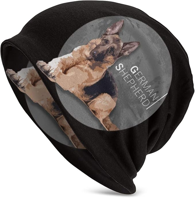 LLLS Adult Men's Knit Hat German Shepherd Dog, Beanie Hat Unisex Adult