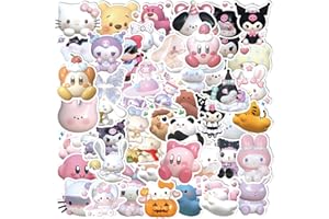 EAVIN GARY 110 Pcs 3D Kawaii Kids Stickers,Cute Anime Stickers for Teens Vinyl Waterproof ，StickersPhone,Laptop,Bottles,Skateboard,Computer,Phone,Anime Sticker Pack,Gifts for Cartoon Fan.