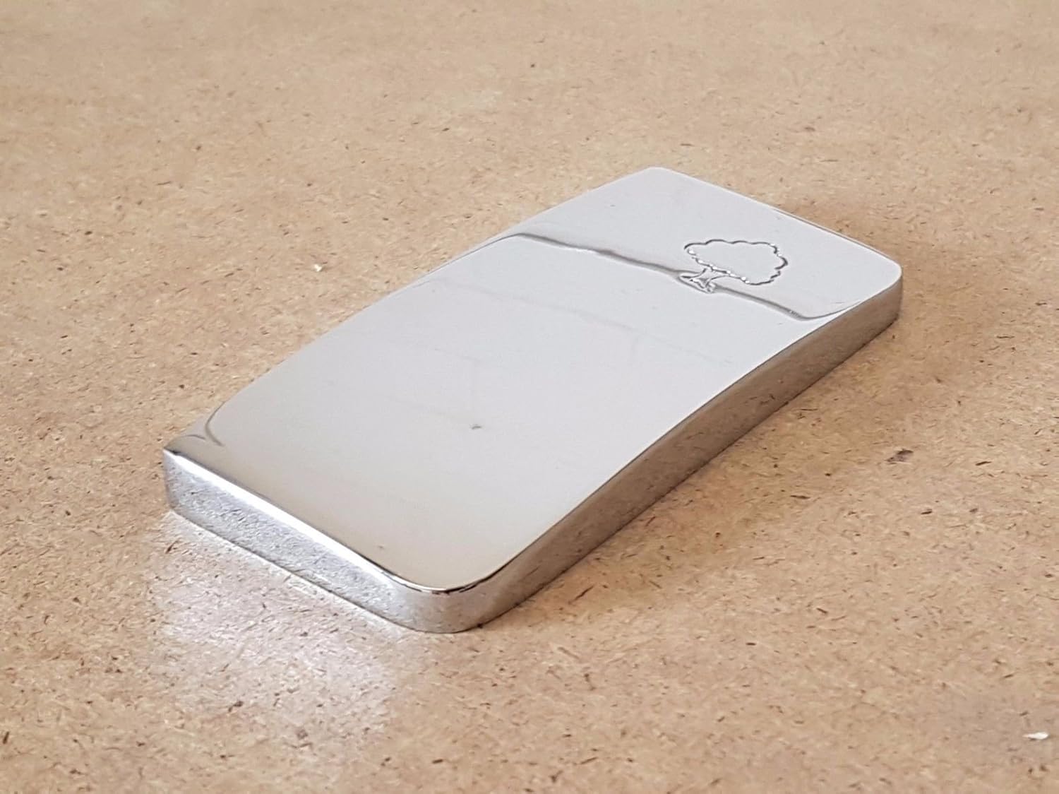 Slimline Chrome Newel Post Cap to fit 90mm Newel Posts (Half Cap