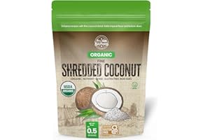 Organic Fine Shredded Coconut Flakes - 8 Oz, Unsweetened, Desiccated, Coconut Shreds for Baking, Smoothies and Cereals | Fine, Raw and Dried Coconut, Non-GMO, Vegan, Gluten Free - Ava Farms