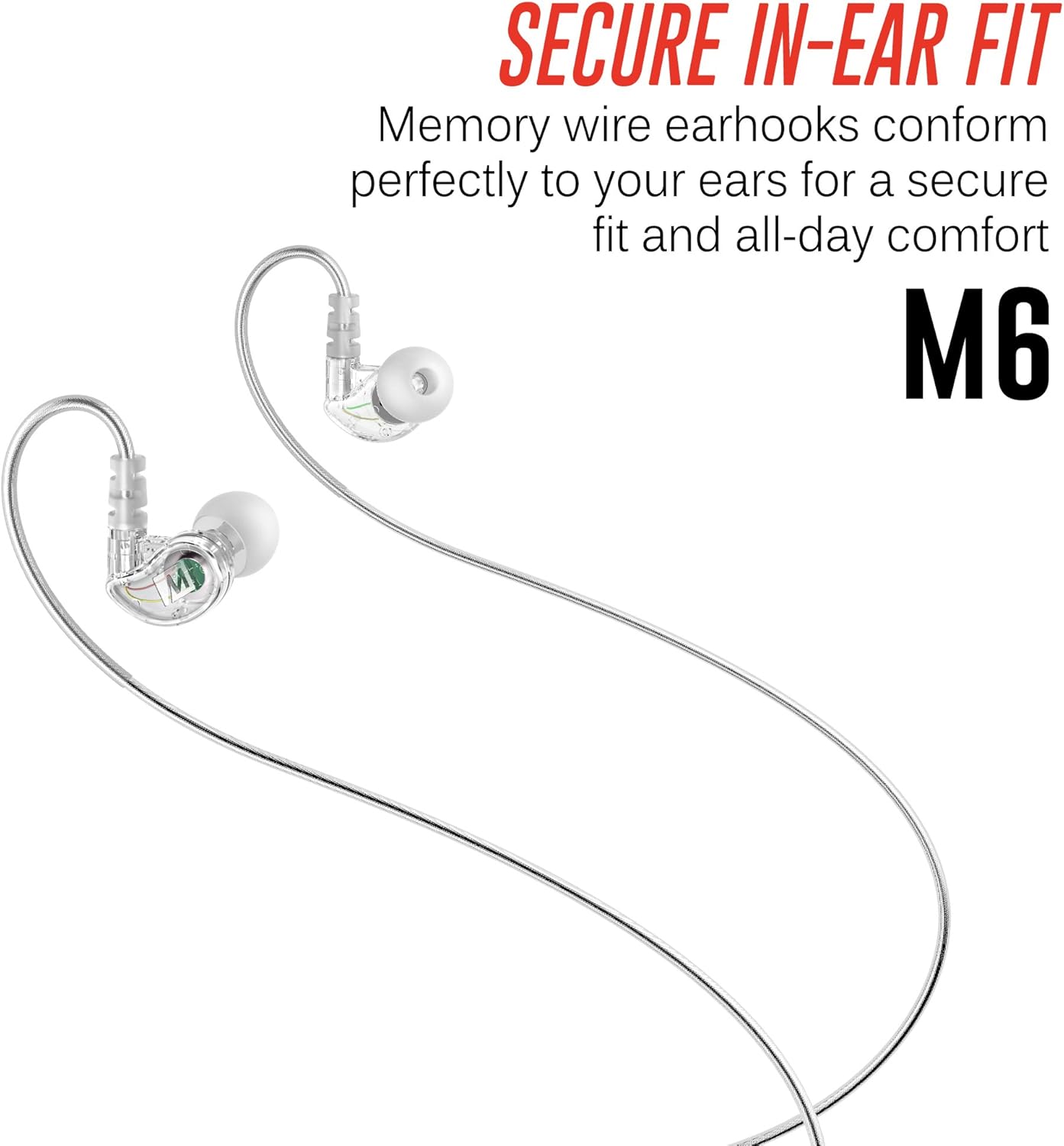 MEE audio M6 Sport Wired Earbuds, Noise Isolating In-Ear Headphones, Sweatproof Earphones for Running/Gym/Workouts - Image 4