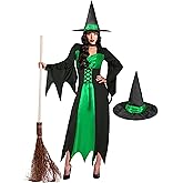 CICOCI Witch Costume Women With Wicked Witch Hat Halloween Costume For Adult Witch dress Full Outfits
