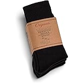 Organic Signatures Premium Cotton Crew Socks, Soft Athletic Socks, 3 pack