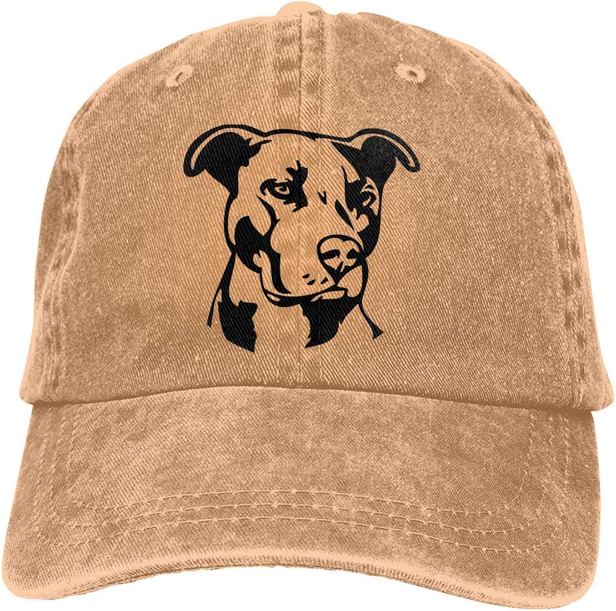 YEPARK Unisex Pitbull Dog Vintage Washed Twill Baseball Cap Adjustable