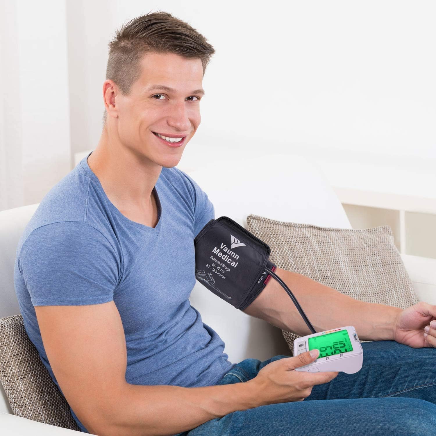 Vaunn Medical Raised Toilet Seat and Commode Seat Riser and Blood Pressure Monitor Bundle: Health & Personal Care