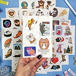 100Pcs Sea and River Otter Stickers for Laptop and