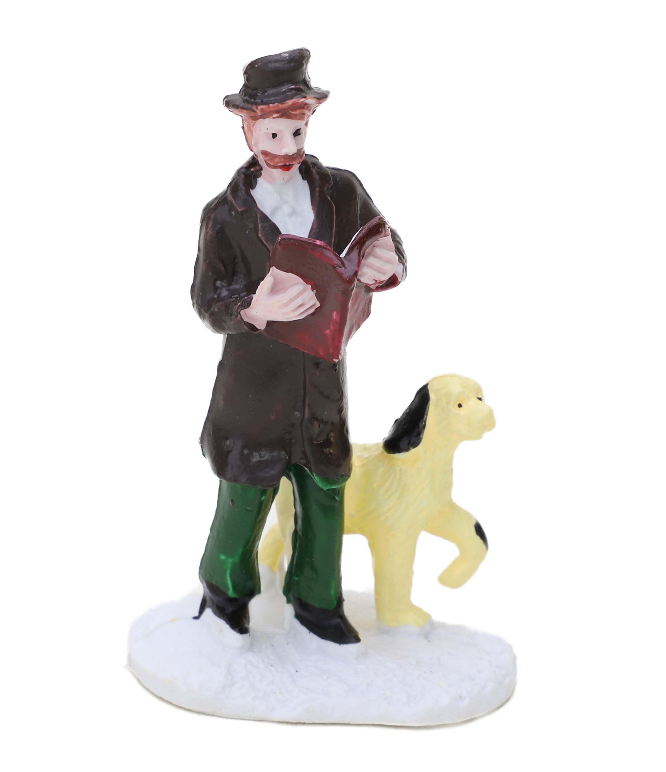 Toyland® Mini Resin Christmas Collectible Ornament - Village Scene Accessories - Xmas Figures (Gentleman Dog Walker 1.5 x 2.5 Inch). — image 1