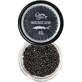 Caviar Star American Hackleback Sturgeon Caviar | Black Caviar Food | Fresh, Domestic Black Sturgeon Roe | Delicious Mild Flavor, Real Caviar Seafood | Ideal for Sushi and Whole Food Recipes (1 Oz)