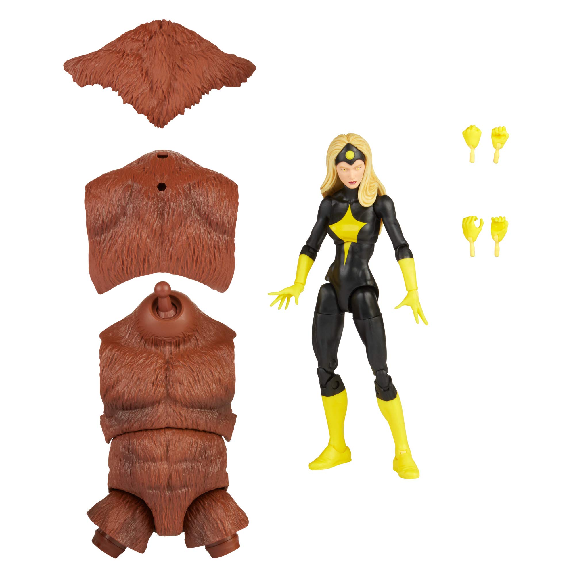 Marvel Hasbro Legends Series 6-inch Darkstar Action Figure Toy, Premium Design and Articulation, Includes 2 Accessories and 1 Build-A-Figure Part Multicolor, F2590