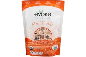 GUUD Athlete Fuel Active Life Blend Organic Muesli Cereal, 12 Ounce, Oats, Raisins, Almonds, Flax Seeds, Cashews, Pumpkin Seeds, Vegan, Non-GMO Certified, Kosher