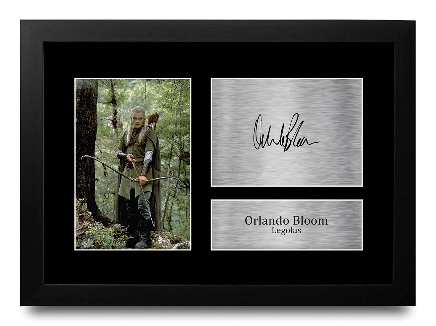 HWC Trading FR A4 Orlando Bloom Lord of the Rings Gifts Printed Signed Autograph Picture for Movie Memorabilia Fans - A4 Framed