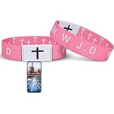 Pmormyy Daily Bible Verse WWJD Bracelet, Christian Jesus Wearable Bracelet for Women Men, WWJD Bracelet - What Would Jesus Do Bracelet