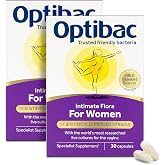 Optibac Probiotics for Women - 30 Capsules Pack of 2 | Vaginal Probiotic with Lactobacillus rhamnosus GR-1 &amp; Lactobacillus reuteri RC-14 | Supports Intimate Flora, pH Balance &amp; Urinary Health