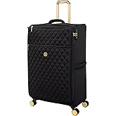 It Luggage Glimmering 32" Softside Checked 8 Wheel Expandable Spinner, Black