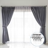 Hoiny Curtain Rings 24pcs Metal with 24 Hooks 30 mm Inner Silver view 7
