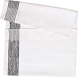 McArthurSuper Gym Caddy White Towel with Black Stripes 22"x44"