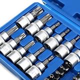 Uten 34pc Torx Bit E Socket Set 3/8 1/4 Drive T10-T60 E4-E20 Hand Tool view 6