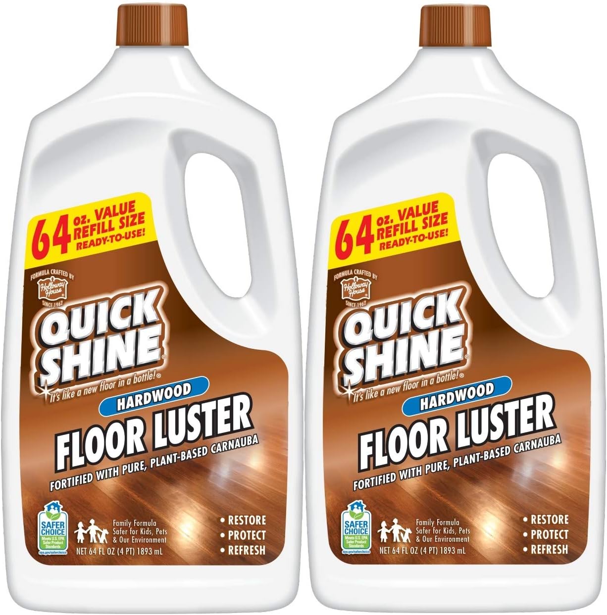 Quick Shine High Traffic Hardwood Floor Luster 2 Pack 64 Oz