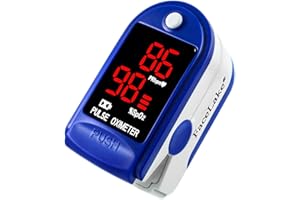 FaceLake ® FL400 Pulse Oximeter Fingertip with Carrying Case, Batteries, Lanyard, and Warranty (Blue)