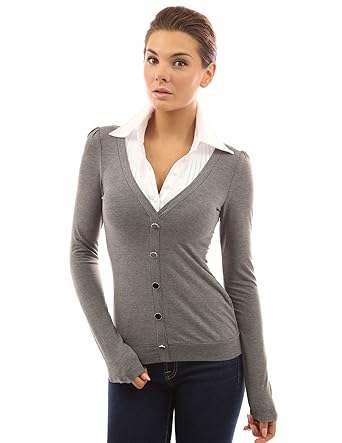 PattyBoutik zweilagige Damenkombi Pulli und Hemd