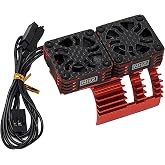 NHX RC 1/5 Twin Cyclone Aluminum High Velocity Cooling Fans With Motor Heatsink Cover – Orange - View #2