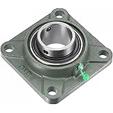 uxcell UCF210 Flange Block Bearings 50mm Bore Cast Iron Bearing Unit Set Screw Lock