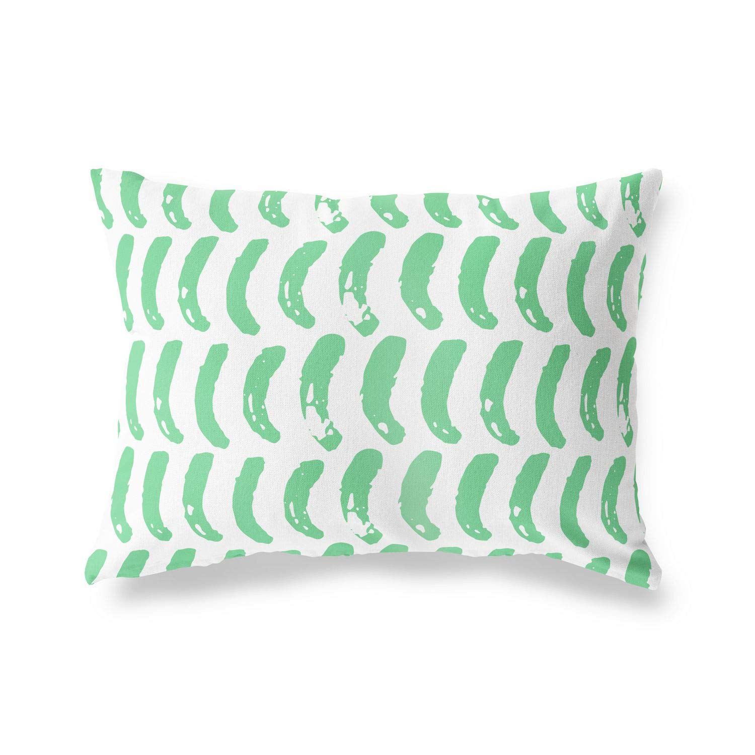 BonaMaison Decorative Cushion Cover, Petrol Green-White Throw Pillow Covers, Home Decorative Pillowcases for Livingroom, Sofa, Bedroom, Size: 45X60 Cm - Designed and Manufactured in Turkey