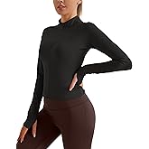 IKULE Women's Athletic Full Zip Lightweight Workout Slim Fit Jacket with Thumb Holes for Warm-Up, Running,Yoga