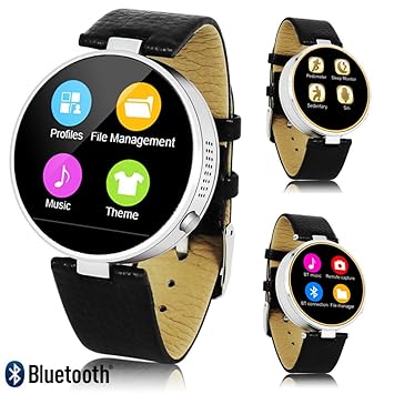 Indigi Ronda Carcasa de Metal + Piel Smartwatch (Bluetooth ...