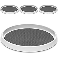 [ 4 Pack ] 12 Inch Non-Skid Turntable Lazy Susan Organizers - Spinning Rack for Cabinet, Pantry Organization and Storage, Kit