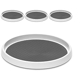 Set of 4, 10 Inch Non-Skid Lazy Susan Organizers