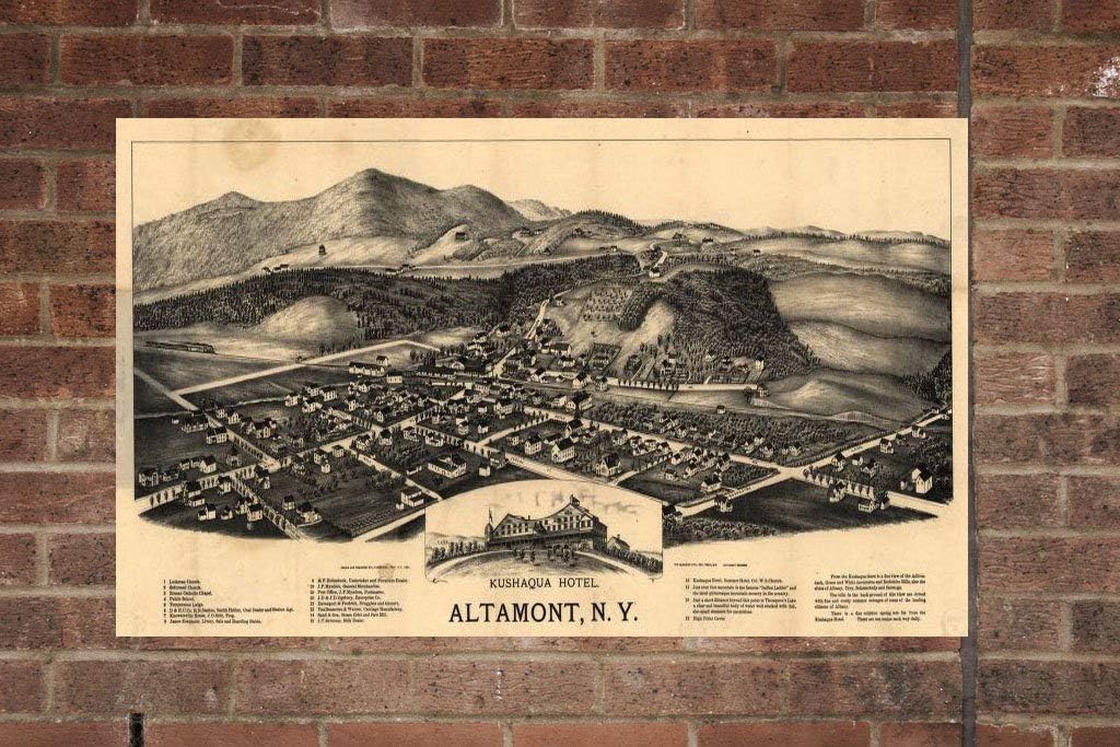 Vintage Altamont Print, Aerial Altamont Photo, Vintage