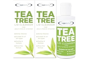 The Eye Doctor Tea Tree Lid Cleanser Twin Pack - 2X 100ml – Daily Hygiene Remove Debris & Make-up Eyelid Eyelashes – For Sens