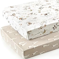 Ultra Soft Jersey Knit Fitted Crib Sheets Set 2