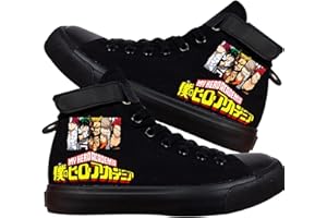 DHSPKN Mha Canvas Shoes Anime Deku Sneakers Izuku Todoroki Cosplay High-Top Shoes