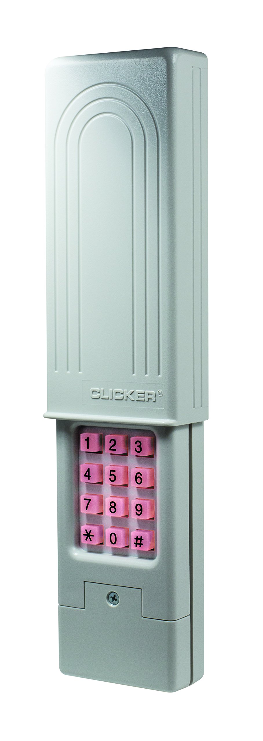 CHAMBERLAIN Clicker Keyless Entry KLIK2U-P2, Works with Chamberlain, LiftMaster, Craftsman, Genie and More, Security +2.0 Compatible Garage Door Opener Keypad, White