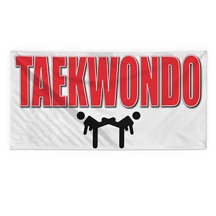 Amazon Com Tae Kwondo 1 Outdoor Fence Sign Vinyl Windproof Mesh