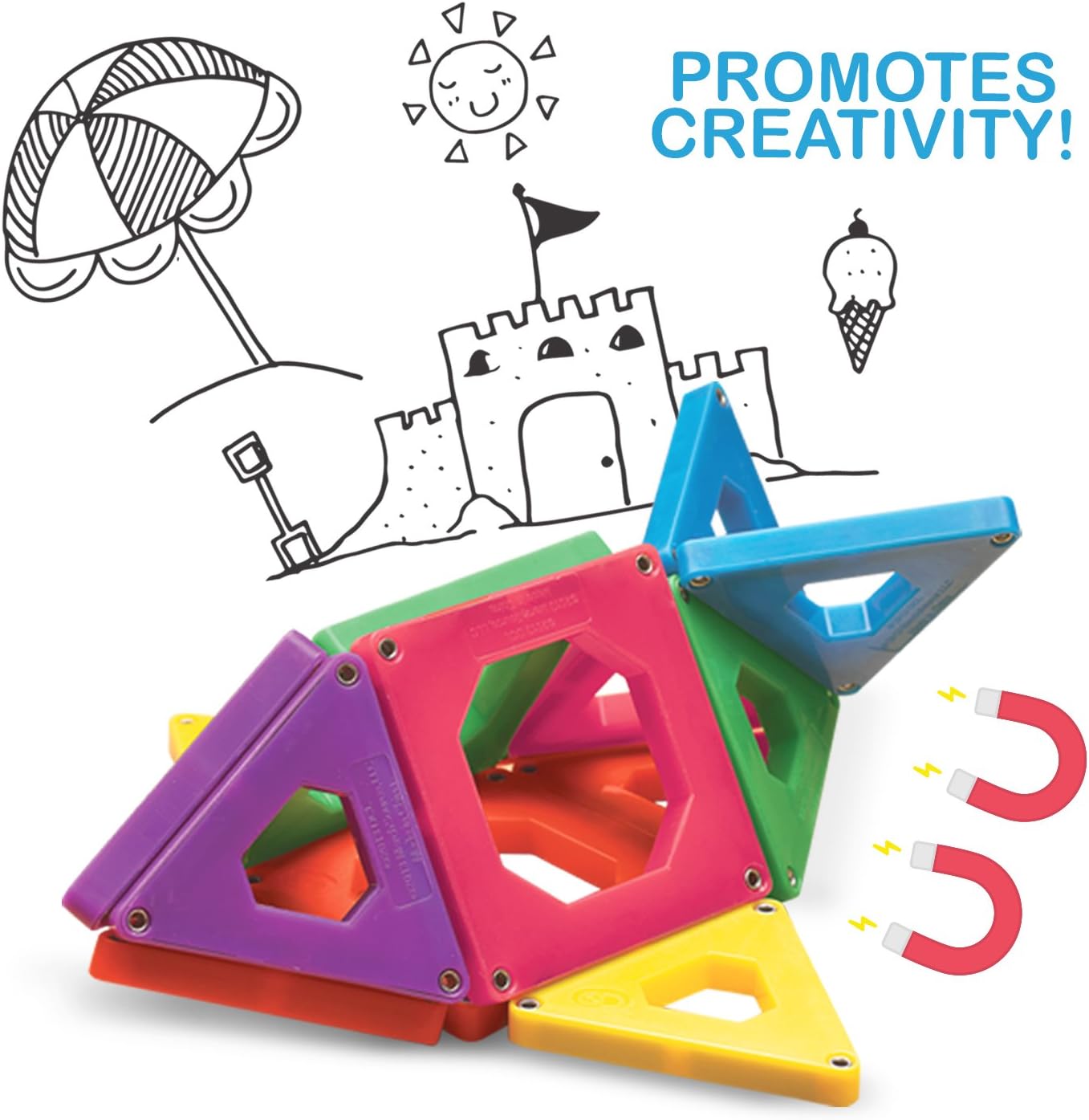 discovery kids magnetic tile set