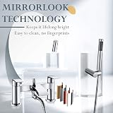 Hapilife Bath Mixer Taps Waterfall with Handheld Shower Chrome Brass Deck Mount view 3