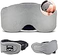 HEYMIX Bluetooth Sleeping Eye Mask Headphones,5.0 Wireless Bluetooth Headset Music Travel Sleep Headset Built-in Microphone is Adjustable and Washable,Perfect for Travel & Sleeping (Grey)