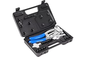 NiQinWuKin Metal Hole Punch Tool Set - Professional Heavy Duty Hole Punch for Metal - Hand 3/32in to 9/32in for Aluminum, Brass and Steel Sheet Metal with Storage Box - Blue
