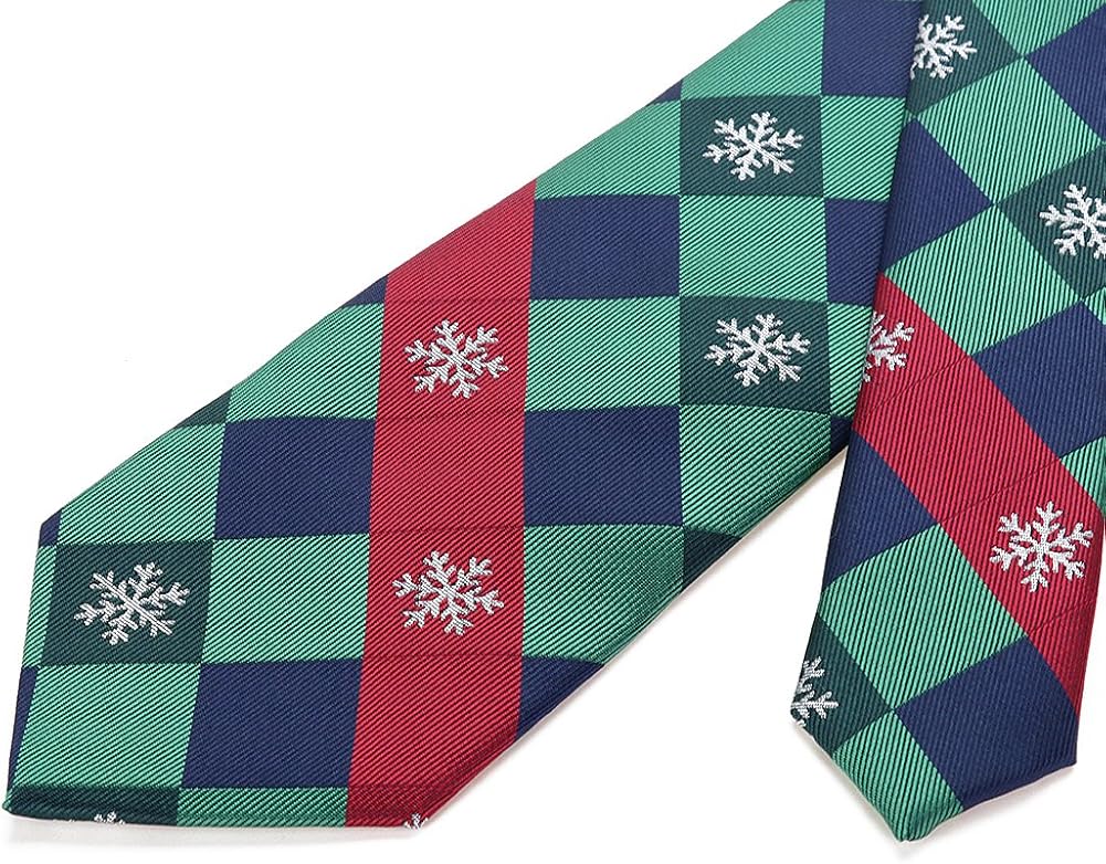 Mens Necktie Polyester Tie Neckties Christmas Ties for Men Neck Tie: Clothing