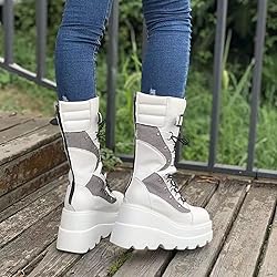 ZKXYFFS Platform Ankle Boots for Women Chunky High
